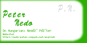 peter nedo business card